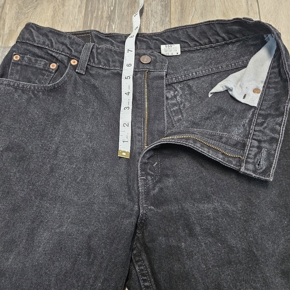Levi’s Vintage 90s 550 Relaxed Fit Tapered Leg Black Denim Jeans Women's 15 - Picture 11 of 11